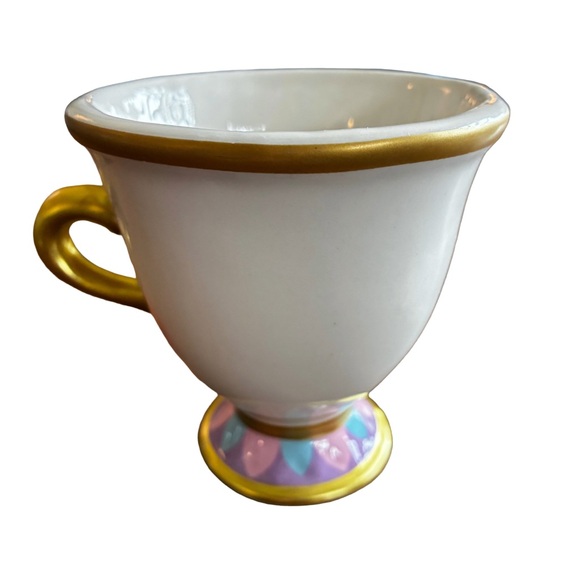 Disney Beauty & the Beast Chip Mug Ceramic Gold Trim Collectible - Picture 4 of 7